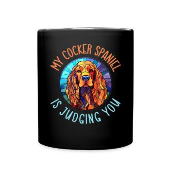 Cocker Spaniel Gifts - Tasse einfarbig - Schwarz - Vorne