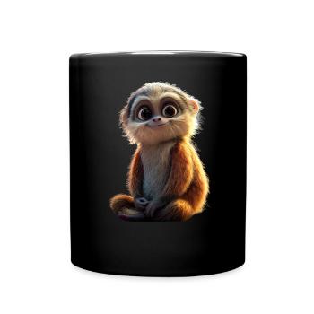 Gibbon Affe Weißhandgibbon Monkey Süße Lar Gibbons - Tasse einfarbig - Schwarz - Vorne