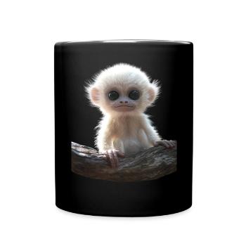 Gibbon Affe Weißhandgibbon Monkey Süße Lar Gibbons - Tasse einfarbig - Schwarz - Vorne