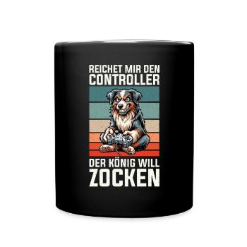 Hands me the controller the king wants to gamble - Full Colour Mug - black - Front