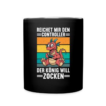 Il me tend la manette que le roi veut jouer - Mug uni - noir - Devant