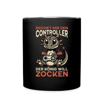 Il me tend la manette que le roi veut jouer - Mug uni - noir - Devant