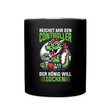 Il me tend la manette que le roi veut jouer - Mug uni - noir - Devant