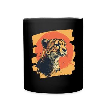 Cheetah - Full Colour Mug - black - Front