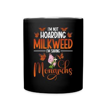 plantes d’asclépiade Amateur d’insectes Entomologie Papillon - Mug uni - noir - Devant