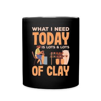 Lustiges Töpfer Töpfern Geschenk Geschenkidee - Tasse einfarbig - Schwarz - Vorne