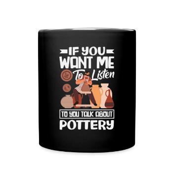 Lustiges Töpfer Töpfern Geschenk Geschenkidee - Tasse einfarbig - Schwarz - Vorne