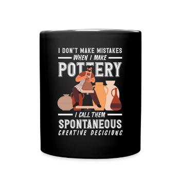 Lustiges Töpfer Töpfern Geschenk Geschenkidee - Tasse einfarbig - Schwarz - Vorne