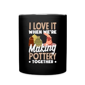 Lustiges Töpfer Töpfern Geschenk Geschenkidee - Tasse einfarbig - Schwarz - Vorne