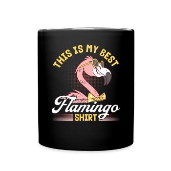 This is my best flamingo shirt Flamingo Bird - Full Colour Mug - black - Front
