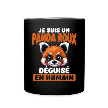 I'm a Red Panda disguised as a human - Full Colour Mug - black - Front