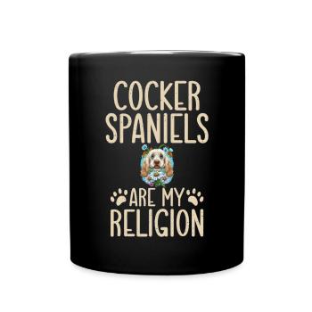 Cocker Spaniel Gifts - Tasse einfarbig - Schwarz - Vorne