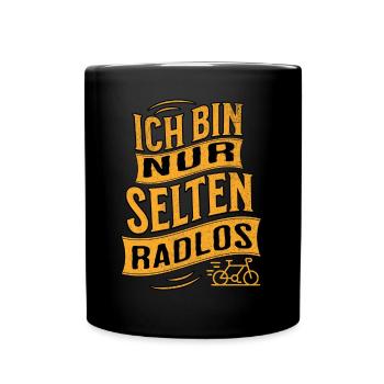 E-Bike E-Biker - Tasse einfarbig - Schwarz - Vorne