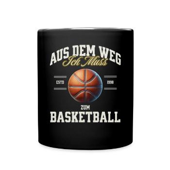 Basketball Basketballer - Tasse einfarbig - Schwarz - Vorne