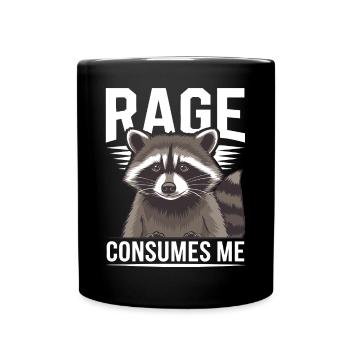 Wut Verschlingt Mich Lustig Waschbär Albern Humor Tier - Tasse einfarbig - Schwarz - Vorne