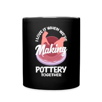 Lustiges Töpfer Töpfern Geschenk Geschenkidee - Tasse einfarbig - Schwarz - Vorne