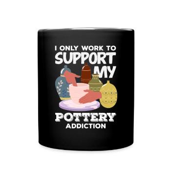 Lustiges Töpfer Töpfern Geschenk Geschenkidee - Tasse einfarbig - Schwarz - Vorne