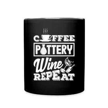 Lustiges Töpfer Töpfern Geschenk Geschenkidee - Tasse einfarbig - Schwarz - Vorne