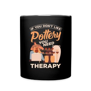 Lustiges Töpfer Töpfern Geschenk Geschenkidee - Tasse einfarbig - Schwarz - Vorne