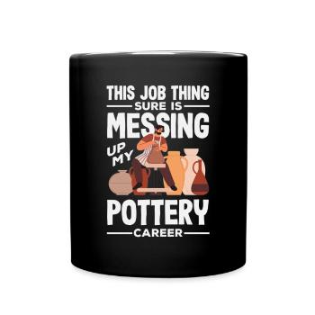 Lustiges Töpfer Töpfern Geschenk Geschenkidee - Tasse einfarbig - Schwarz - Vorne
