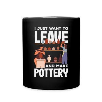Lustiges Töpfer Töpfern Geschenk Geschenkidee - Tasse einfarbig - Schwarz - Vorne