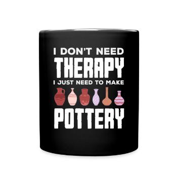 Lustiges Töpfer Töpfern Geschenk Geschenkidee - Tasse einfarbig - Schwarz - Vorne