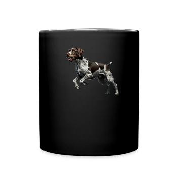 Allemand à poil dur I chien de chasse chien d’arrêt motif pour - Mug uni - noir - Devant