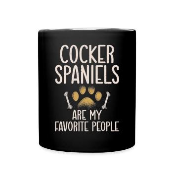 Cocker Spaniel Gifts - Tasse einfarbig - Schwarz - Vorne