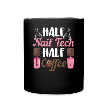 Nail Tech Café Technicien des ongles Nail Artist - Mug uni - noir - Devant