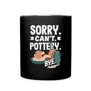 Lustiges Töpfer Töpfern Geschenk Geschenkidee - Tasse einfarbig - Schwarz - Vorne