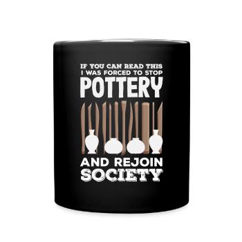 Lustiges Töpfer Töpfern Geschenk Geschenkidee - Tasse einfarbig - Schwarz - Vorne