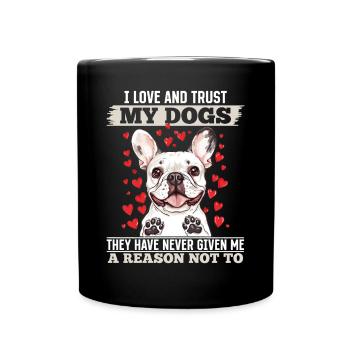 Bouledogue français Frenchie Propriétaire de chien - Mug uni - noir - Devant