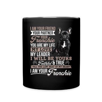 Bouledogue français Frenchie Propriétaire de chien - Mug uni - noir - Devant