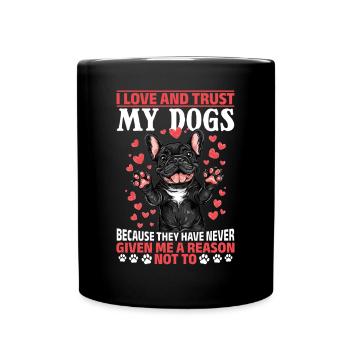 Bouledogue français Frenchie Propriétaire de chien - Mug uni - noir - Devant