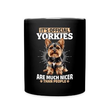 Yorkshire Terrier Propriétaire d’un chien Yorkie - Mug uni - noir - Devant