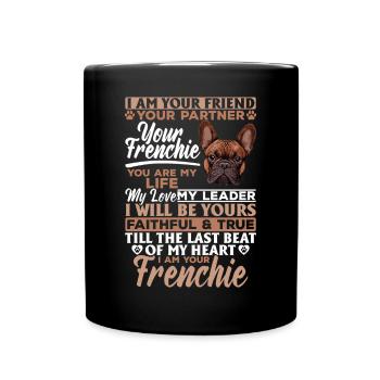 Bouledogue français Frenchie Propriétaire de chien - Mug uni - noir - Devant