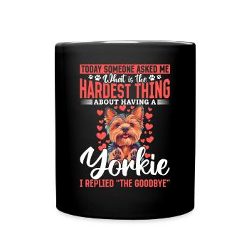 Yorkshire Terrier Propriétaire d’un chien Yorkie - Mug uni - noir - Devant