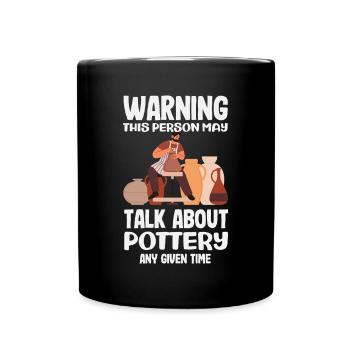 Lustiges Töpfer Töpfern Geschenk Geschenkidee - Tasse einfarbig - Schwarz - Vorne