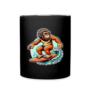 Neanderthal surfers surfers - Full Colour Mug - black - Front
