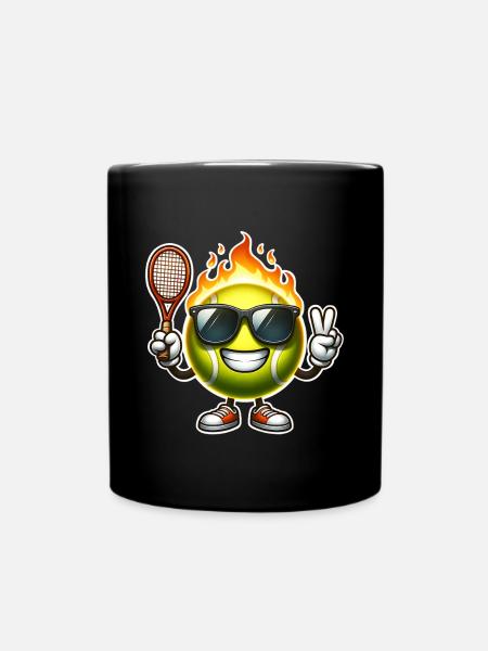 Tennis - Tasse einfarbig - Schwarz
