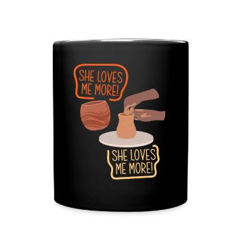 Lustiges Töpfer Töpfern Geschenk Geschenkidee - Tasse einfarbig - Schwarz - Vorne