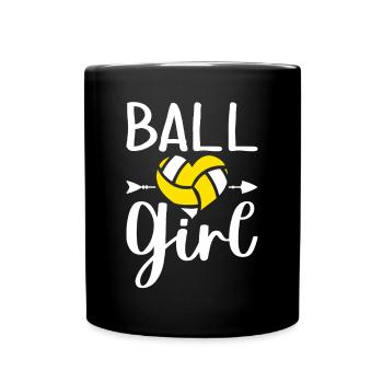 Ball Girl Volleyball Player - Full Colour Mug - black - Front