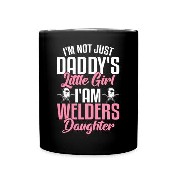 Soudeur La petite fille de papa d’un métallurgiste - Mug uni - noir - Devant