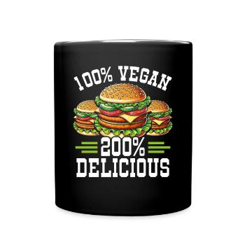 Burger végétarien Burger végétalien Burger végétarien - Mug uni - noir - Devant