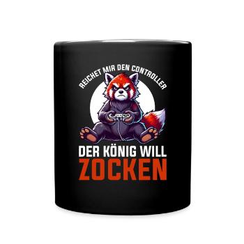 Il me tend la manette que le roi veut jouer - Mug uni - noir - Devant