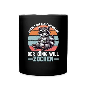 Il me tend la manette que le roi veut jouer - Mug uni - noir - Devant