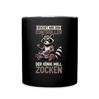 Il me tend la manette que le roi veut jouer - Mug uni - noir - Devant