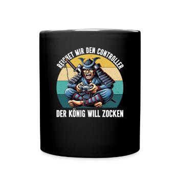 Il me tend la manette que le roi veut jouer - Mug uni - noir - Devant