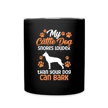 Australian Cattle Dog ronfle bruyant chien de bétail - Mug uni - noir - Devant