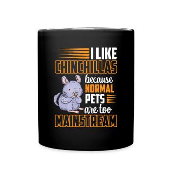 Chinchilla serait un rongeur ennuyeux souris laineuse - Mug uni - noir - Devant